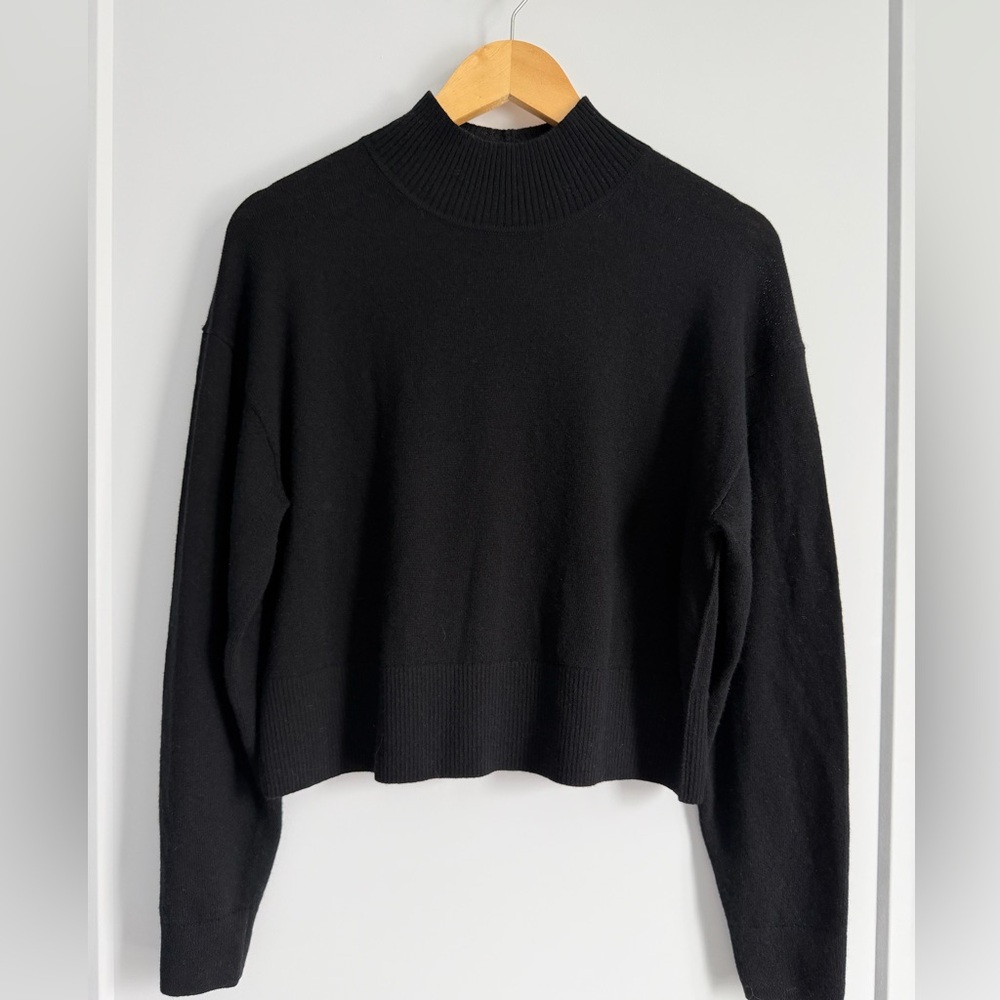 Everlane Black Mock Neck Sweater